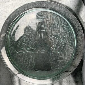 Vintage Coca-Cola Embossed Glass serving plate
